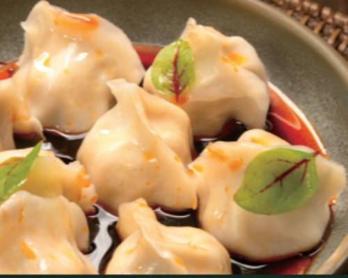 113P. Pork Dumpling in Special Chili Sauce 猪肉紅油水餃 (10pcs)